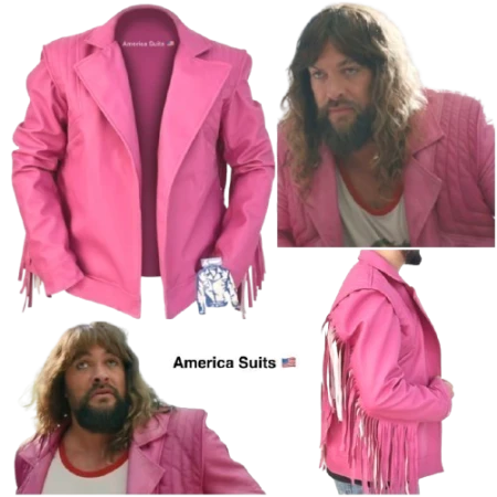 A Minecraft Movie 2025 Jason Momoa Pink Jacket